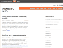 Tablet Screenshot of janowiec.info